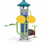 健身車+腰部按摩器+太極轉輪