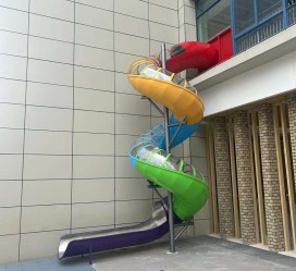 合肥奧體小學不銹鋼滑梯項目