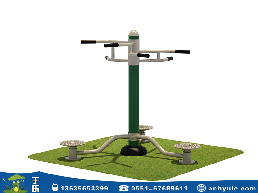 戶外健身設備三人扭腰器