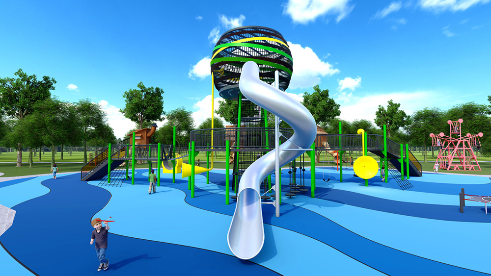 大型不銹鋼滑梯 大型不銹鋼滑梯