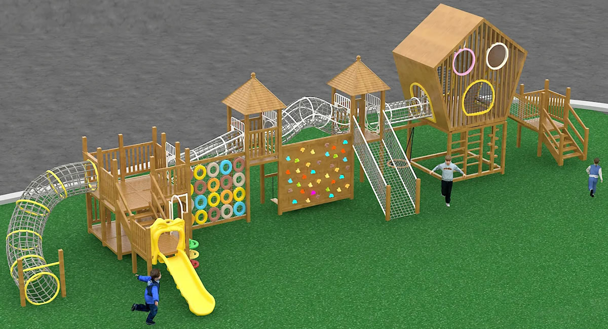 戶外木質滑梯定制 戶外木質滑梯定制