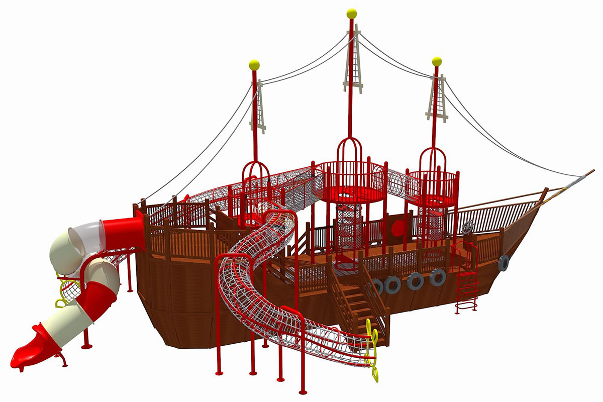 海盜船滑梯 海盜船滑梯