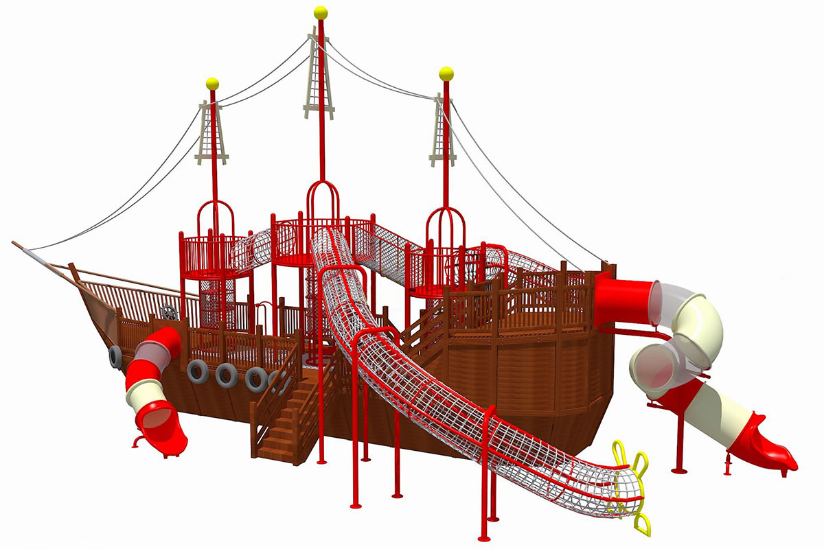 海盜船滑梯 海盜船滑梯