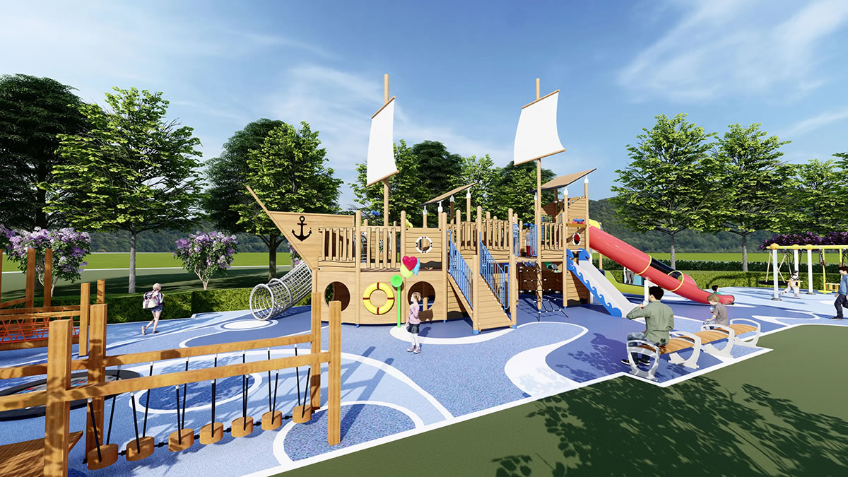 海盜船組合滑梯 海盜船組合滑梯